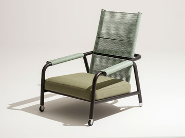 ASTRA - Fabric garden armchair with armrests by RODA