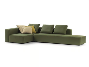 DANDY - Corner fabric garden sofa by RODA