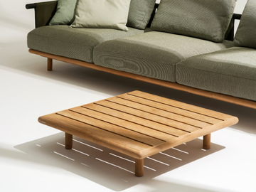 EDEN - Square low teak garden side table by RODA