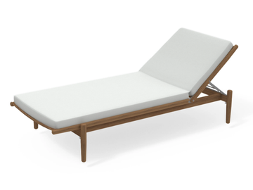 LEVANTE 009 - Recliner teak sun lounger by RODA