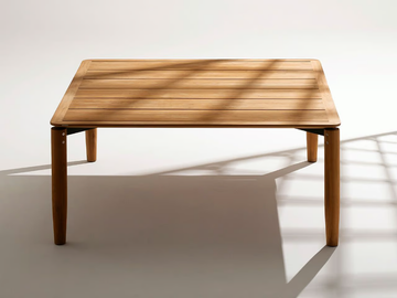 LEVANTE - Square teak garden table by RODA