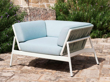 PIPER - Garden armchair with belting by RODA