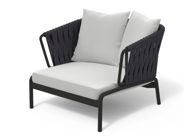 SPOOL 201 - Powder coated steel garden armchair with armrests by RODA