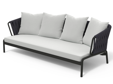 SPOOL 203 - 3 seater powder coated steel garden sofa by RODA