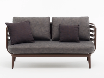 THEA 002 - 2 seater fabric and alluminium garden sofa by RODA