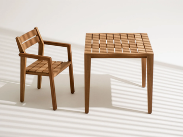 ZANIA - Square iroko garden table by RODA