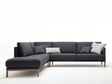ROLF BENZ 009 CARA - Sectional fabric sofa with chaise longue by Rolf Benz