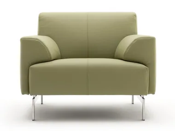 ROLF BENZ 310 - Leather armchair with armrests by Rolf Benz