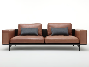 ROLF BENZ 535 LIV - Leather sofa by Rolf Benz