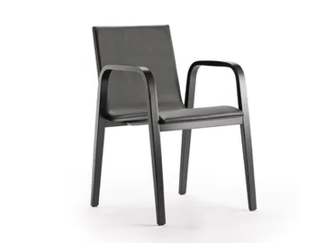 BENTWOOD CO01 - Upholstered leather chair with armrests by Rosconi