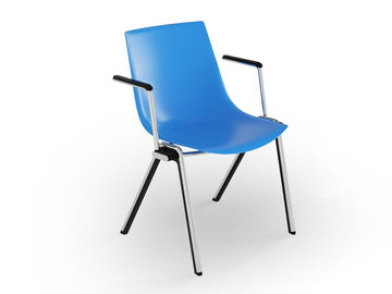 BLAQ 468 - Plastic chair with armrests by Rosconi