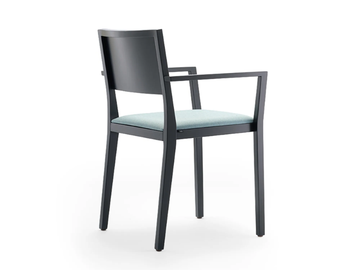 BONNIE & CLYDE - Stackable upholstered chair with armrests by Rosconi