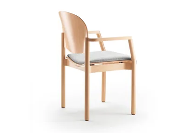 ELENA - Stackable upholstered chair with armrests by Rosconi