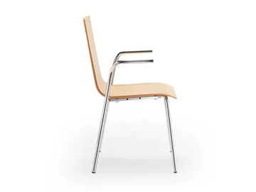 GARCIA - Stackable laminate chair with armrests by Rosconi