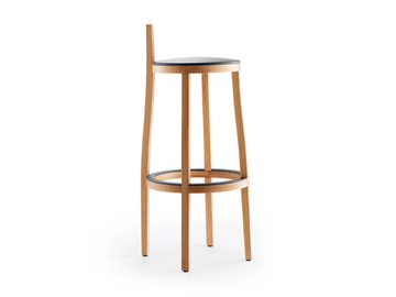 LI-LITH - High wooden stool with footrest by Rosconi