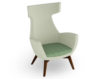 LOUNGE 620 - Upholstered fabric armchair with armrests by Rosconi