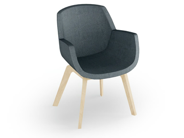 LOUNGE 630 - Fabric chair with fire retardant padding by Rosconi