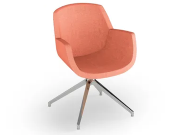 LOUNGE 630 - With 4-spoke base chair with fire retardant padding by Rosconi