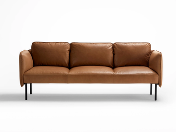 ADAPT SOFT - 3 seater leather sofa by Ross Gardam