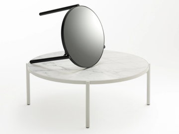 NOON - Low round marble coffee table by Ross Gardam