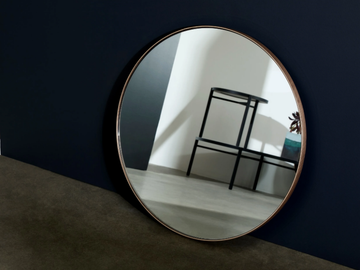 NOON - Round framed wall-mounted mirror by Ross Gardam