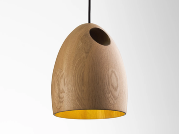 OAK - Wooden pendant lamp by Ross Gardam