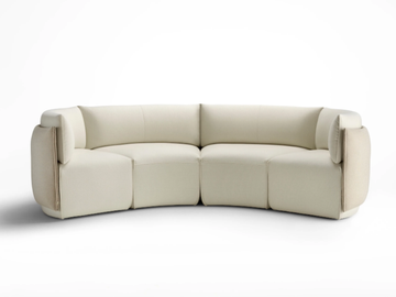 PLACE - Sectional curved fabric sofa by Ross Gardam
