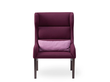 ARIS - Fabric armchair with armrests by ROSSIN