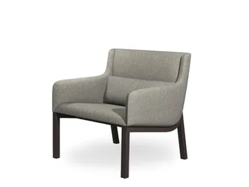 ARIS - Fabric easy chair with armrests by ROSSIN