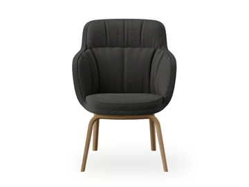 CLEO MINI - Fabric easy chair with armrests by ROSSIN
