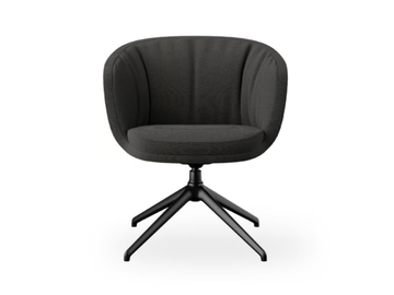 CLEO MINI - Swivel fabric chair with armrests by ROSSIN