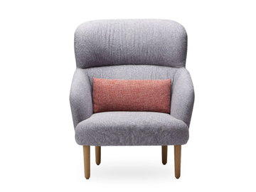 KAMAL WOOD - Acrylic armchair with armrests high-back by ROSSIN