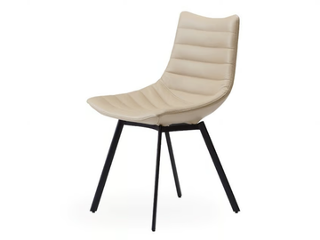 LUC SOFT - Upholstered leather chair by ROSSIN