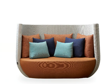 NIDO - 2 seater fabric sofa by ROSSIN
