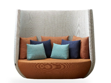 NIDO - 2 seater high-back fabric sofa by ROSSIN