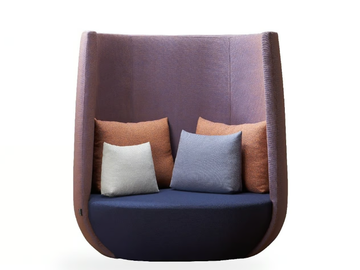 NIDO - Fabric small sofa high-back by ROSSIN