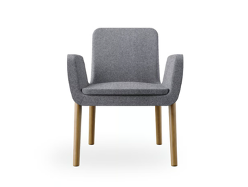 SOFIE - Fabric easy chair with armrests by ROSSIN