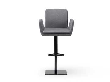 SOFIE - Fabric stool with armrests with back by ROSSIN