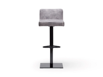 SOFIE - Fabric stool with footrest with back by ROSSIN