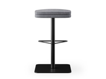 SOFIE - Swivel fabric stool with footrest by ROSSIN