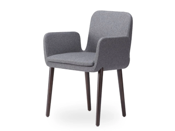 SOFIE - Upholstered fabric easy chair with armrests by ROSSIN