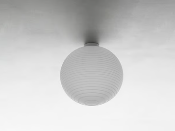 FLOW GLASS - LED blown glass ceiling lamp by Rotaliana