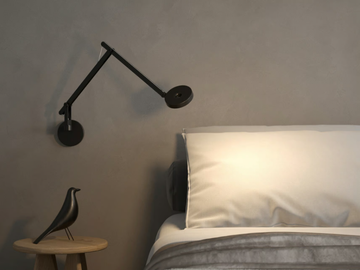STRING MINI - LED aluminium wall lamp with swing arm by Rotaliana