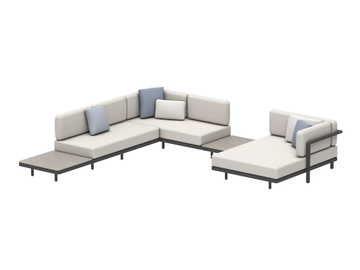 ALURA LOUNGE - Modular Batyline® garden sofa with chaise longue by Royal Botania