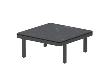 ALURA LOUNGE - Square powder coated aluminium garden side table by Royal Botania