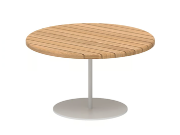 BUTLER - Round teak garden side table by Royal Botania
