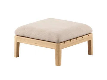 CALYPSO LOUNGE - Low teak garden stool by Royal Botania