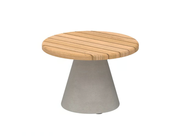 CONIX - Round teak garden side table by Royal Botania