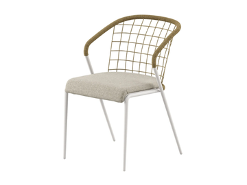 FENSI - Aluminium garden chair with armrests by Royal Botania