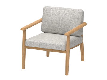 MAMBO - Garden fabric easy chair with armrests by Royal Botania